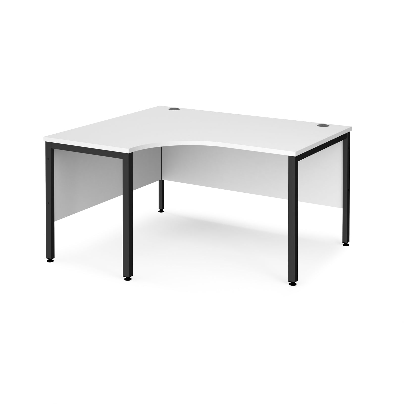 Maestro 25 Ergonomic Desk With Bench Leg White NWOF