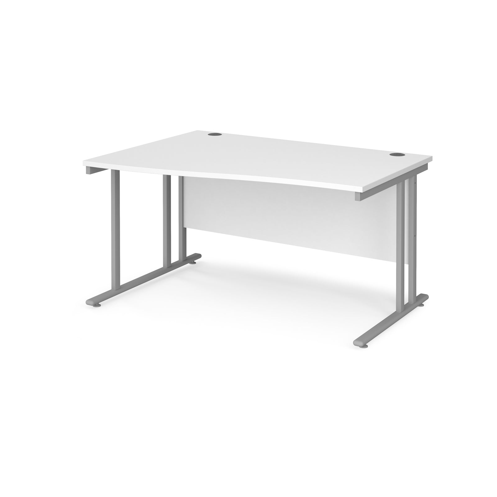 Maestro 25 Wave Desk With Cantilever Leg White NWOF
