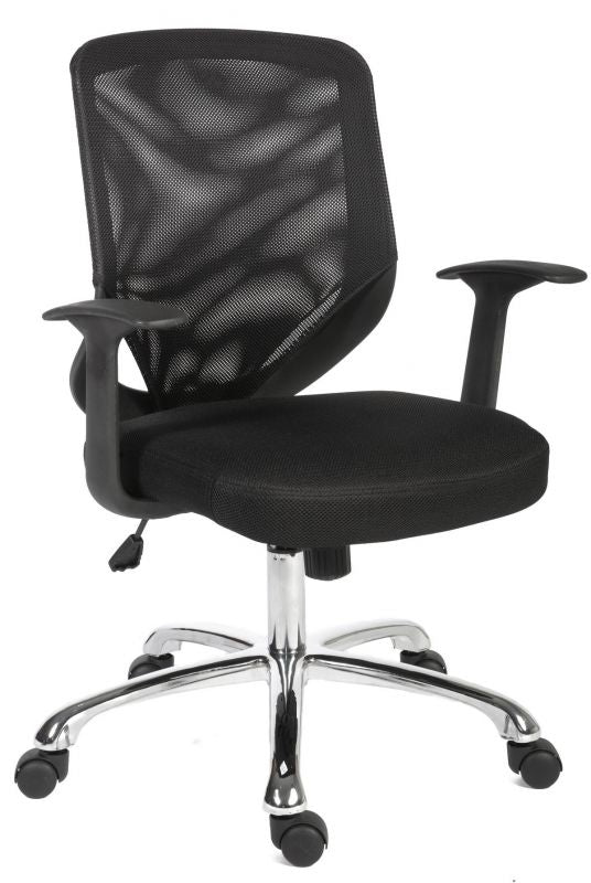 Teknik Office Nova Mesh Back Executive Chair With Black fabric Seat & Removable Fixed Armrests