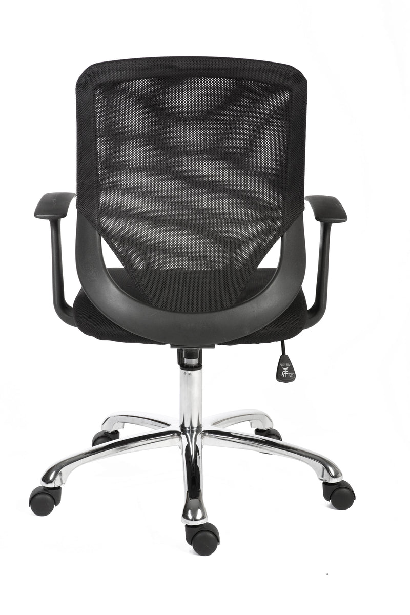 Teknik Office Nova Mesh Back Executive Chair With Black fabric Seat & Removable Fixed Armrests