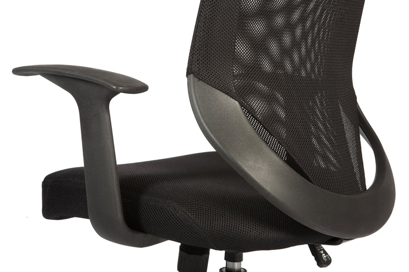 Teknik Office Nova Mesh Back Executive Chair With Black fabric Seat & Removable Fixed Armrests