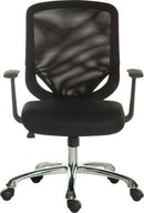 Teknik Office Nova Mesh Back Executive Chair With Black fabric Seat & Removable Fixed Armrests - NWOF