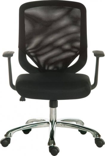 Teknik Office Nova Mesh Back Executive Chair With Black fabric Seat & Removable Fixed Armrests