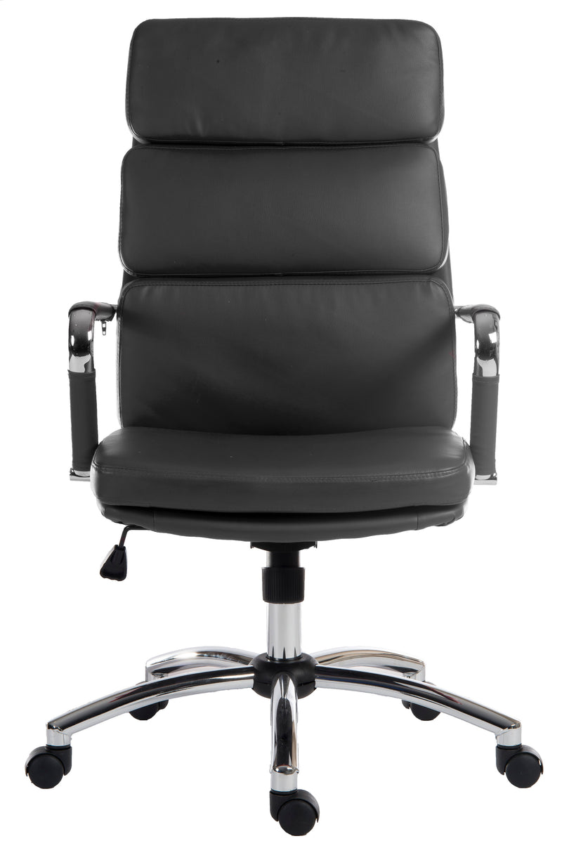 Teknik Office Deco Retro Style Executive Faux Leather Chair With Matching Removable Arm Covers