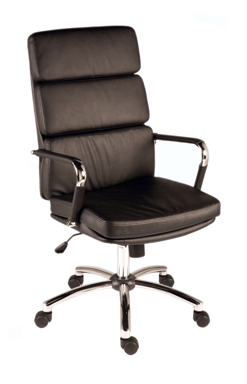 Teknik Office Deco Retro Style Executive Faux Leather Chair With Matching Removable Arm Covers