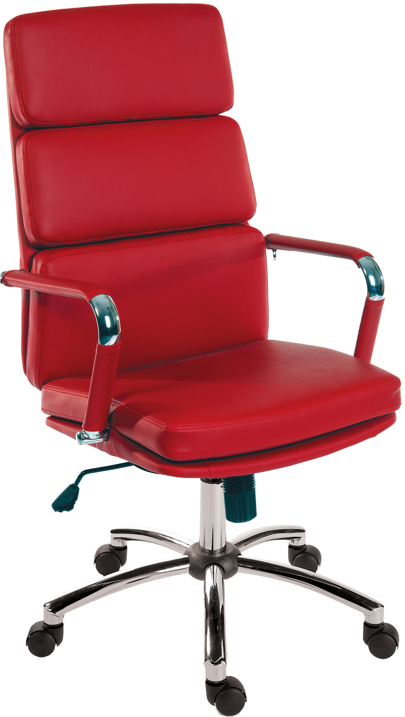 Teknik Office Deco Retro Style Executive Faux Leather Chair With Matching Removable Arm Covers