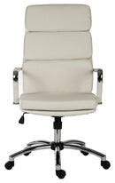 Teknik Office Deco Retro Style Executive Faux Leather Chair With Matching Removable Arm Covers - NWOF