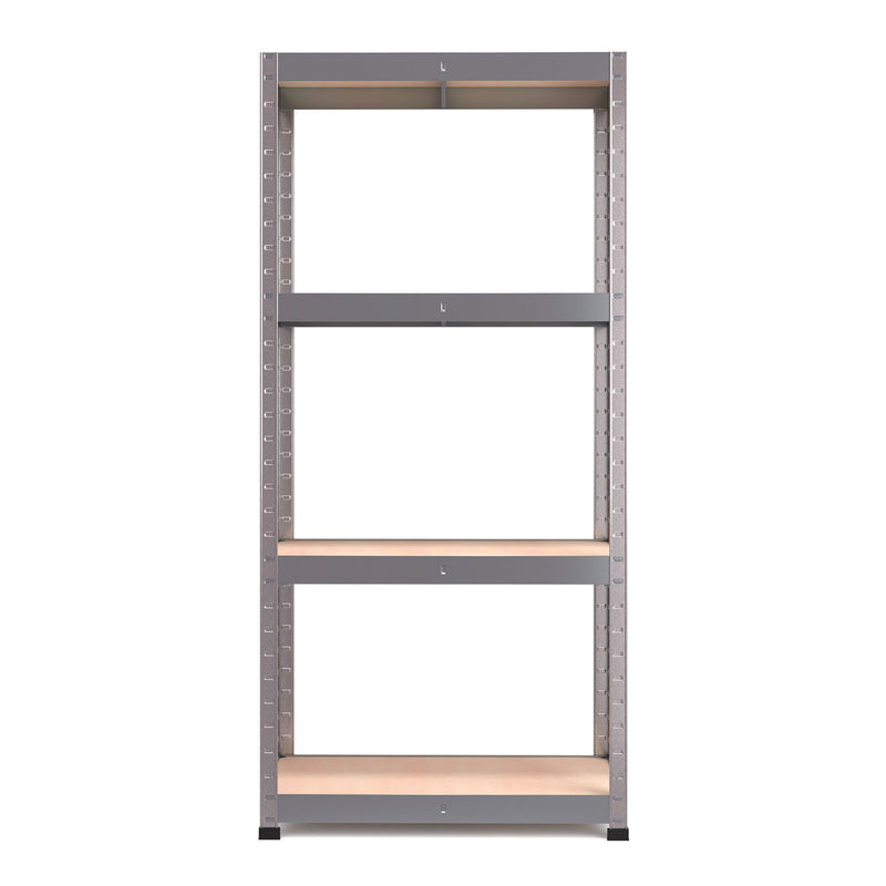 RB Boss 4 x Tier Shelving Unit With Galvanised Steel Frame & MDF Shelves - 1600x750x350mm 175kgs UDL - NWOF