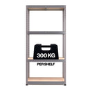 RB Boss 4 x Tier Shelving Unit With Galvanised Steel Frame & MDF Shelves - 1800x900x400mm 300kg UDL - NWOF