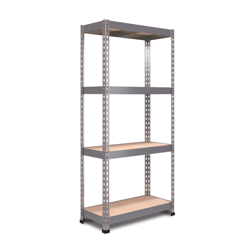 RB Boss FastLok 4 x Tier Shelving Unit With Galvanised Steel Frame & MDF Shelves - 1800x900x400mm 300kg UDL - NWOF