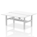Air 2 Person Back-to-Back Height Adjustable Bench Desk - White - NWOF