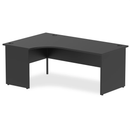 Impulse Crescent Desk With Panel End Leg - Black - NWOF
