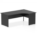 Impulse Crescent Desk With Panel End Leg - Black - NWOF