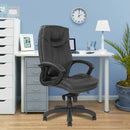 Greenwich High Back Leather Effect Executive Chair With Contoured Design Backrest - NWOF