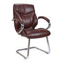 Sandown High Back Luxurious Leather Faced Executive Visitor Armchair - NWOF