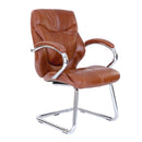 Sandown High Back Luxurious Leather Faced Executive Visitor Armchair - NWOF