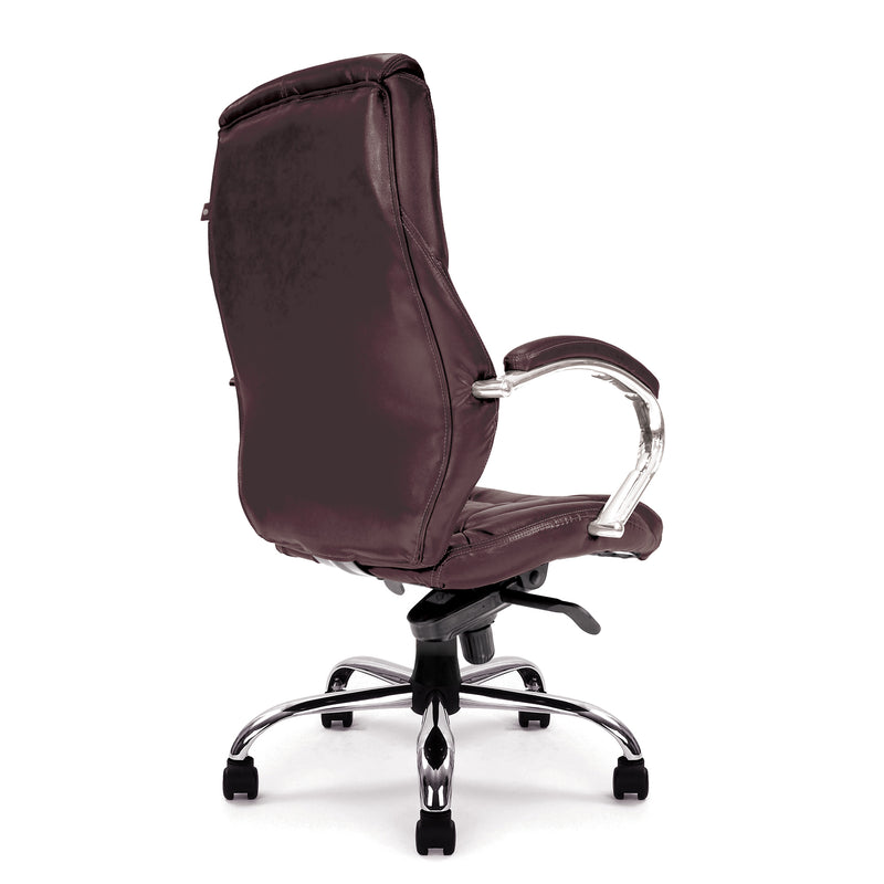 Sandown High Back Luxurious Leather Faced Synchronous Executive Chair - NWOF