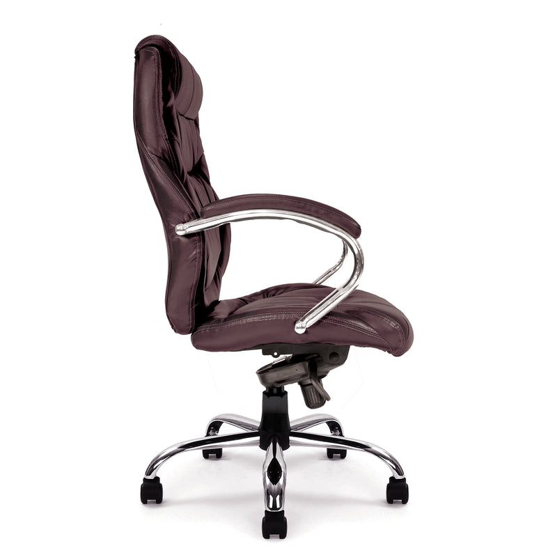 Sandown High Back Luxurious Leather Faced Synchronous Executive Chair - NWOF