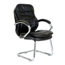 Santiago High Back Italian Leather Faced Executive Visitor Armchair - NWOF