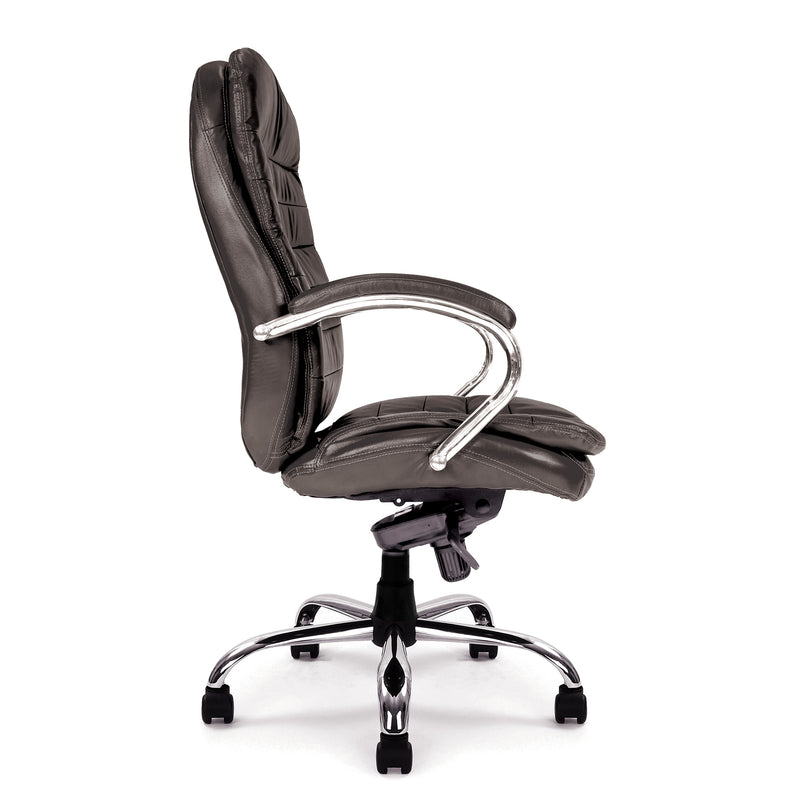 Santiago High Back Italian Leather Faced Synchronous Executive Chair - NWOF