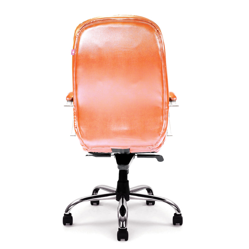 Santiago High Back Italian Leather Faced Synchronous Executive Chair - NWOF