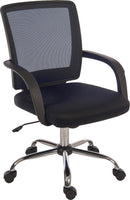Teknik Office Star Mesh Back Executive Chair With Contrasting Black Fabric Seat & Fixed Armrests - NWOF