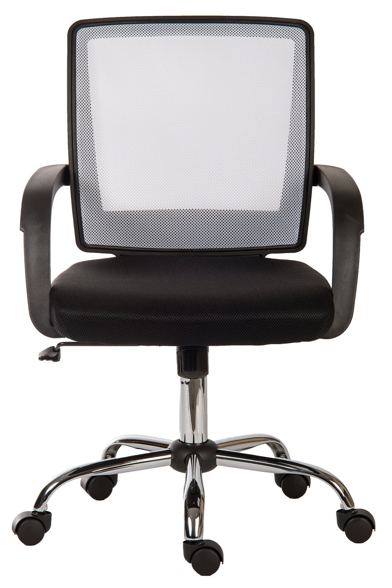 Teknik Office Star Mesh Back Executive Chair With Contrasting Black Fabric Seat & Fixed Armrests