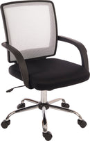 Teknik Office Star Mesh Back Executive Chair With Contrasting Black Fabric Seat & Fixed Armrests - NWOF