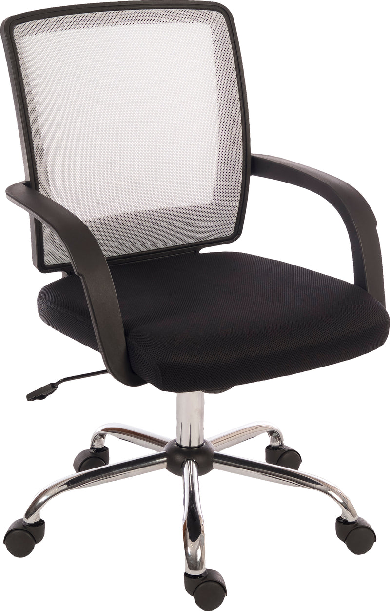 Teknik Office Star Mesh Back Executive Chair With Contrasting Black Fabric Seat & Fixed Armrests