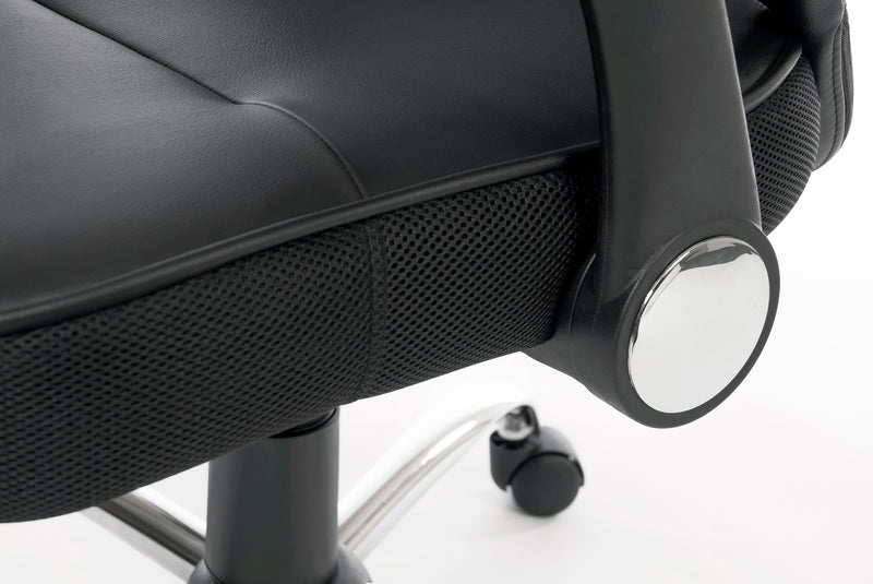 Teknik Office Curve Contemporary Mesh Executive Chair With Lumbar Curved Aerated Back & Retractable Armrests