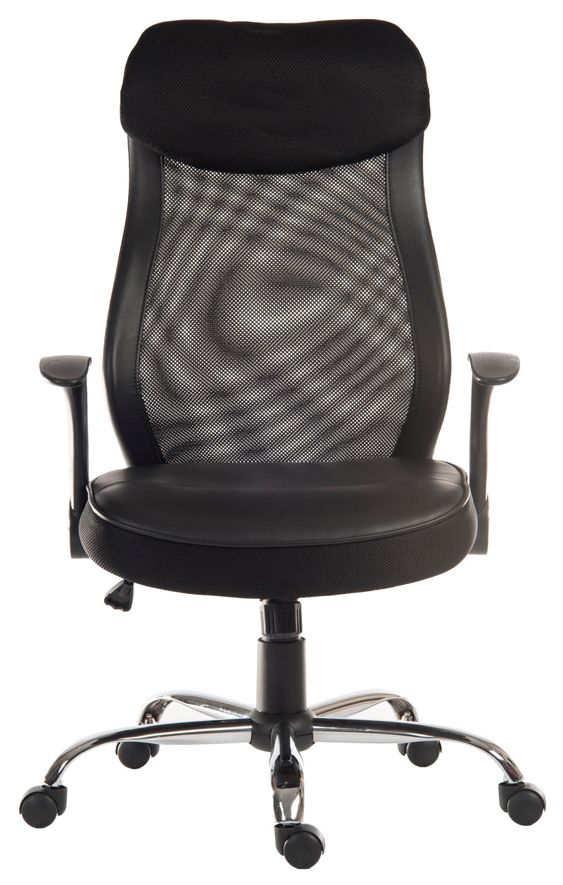 Teknik Office Curve Contemporary Mesh Executive Chair With Lumbar Curved Aerated Back & Retractable Armrests