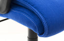 Teknik Office Milan Blue Fabric Executive Office Chair With Durable Nylon Armrests & Chrome Five Star Base - NWOF