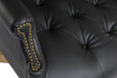 Teknik Office Chairman Noir Swivel Traditional Button Tufted Luxury Bonded Leather Executive Chair - NWOF