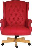 Teknik Office Chairman Rogue Swivel Traditional Button Tufted Luxury Bonded Leather Executive Chair - NWOF