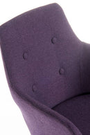 Teknik Office 4 Legged Reception Chair (Pack of 2) In Plum Soft Brushed Fabric & Oak Coloured Legs - NWOF