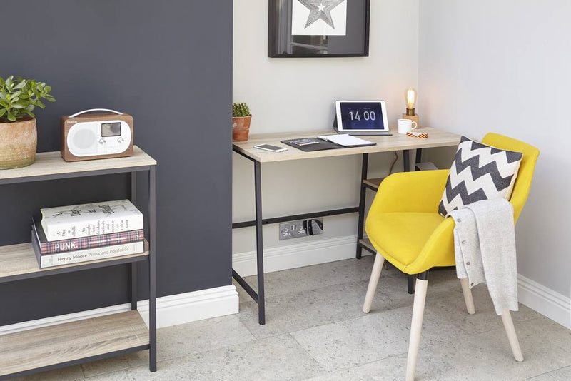 Teknik Office 4 Legged Reception Chair (Pack of 2) In Yellow Soft Brushed Fabric & Oak Coloured Legs