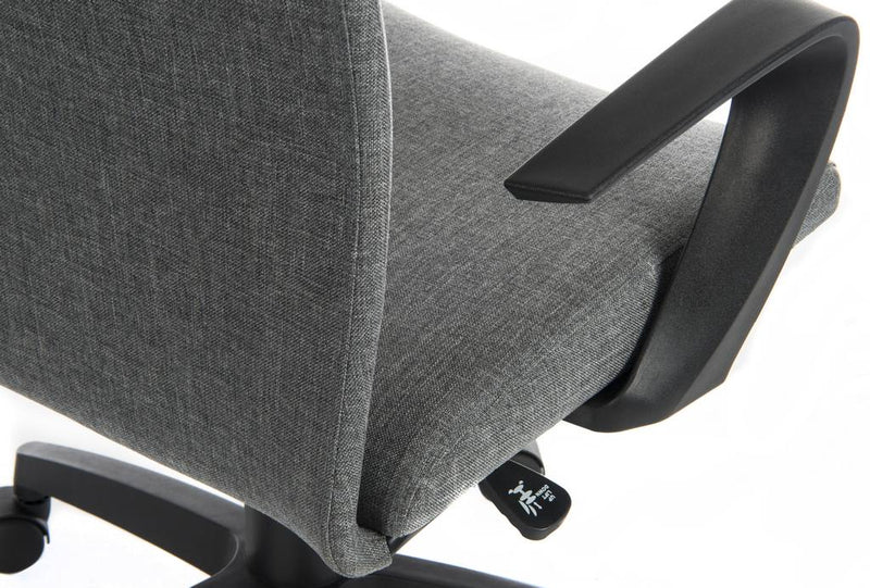 Teknik Office Work Chair With Durable Black Nylon Fixed Armrests & Black Nylon Pyramid Style Base