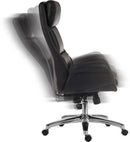 Ambassador Reclining Executive Chair Black With Gull Wing Arms & Independent Recline Function Backrest - NWOF
