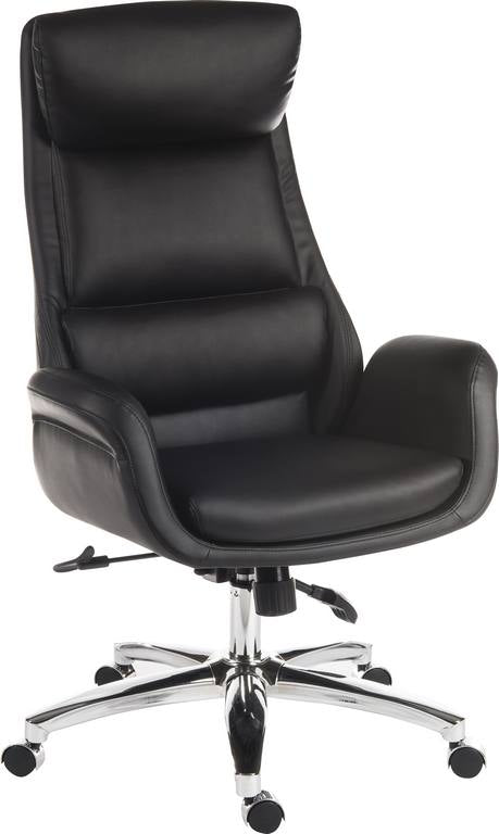 Ambassador Reclining Executive Chair Black With Gull Wing Arms & Independent Recline Function Backrest