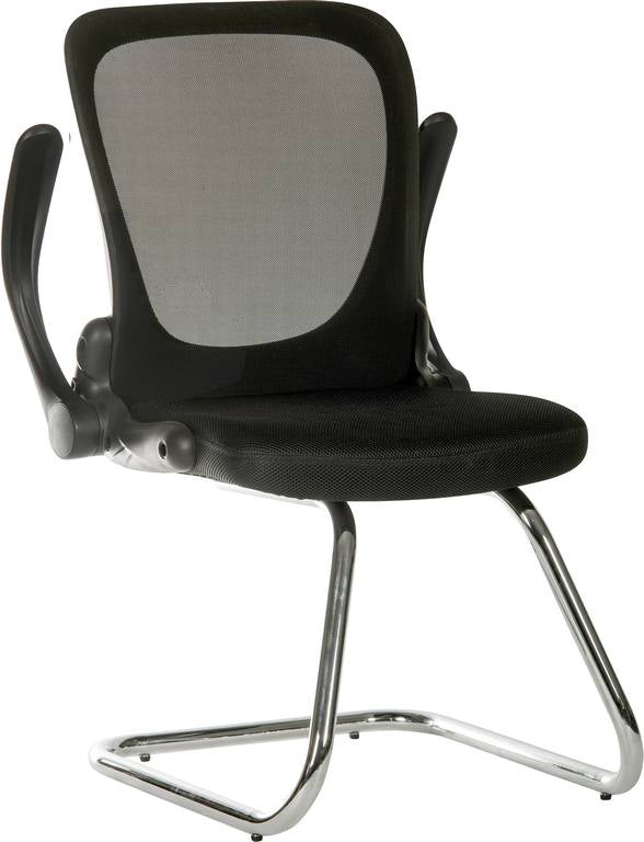 Flip Mesh Visitor Chair With Mesh Aerated Backrest & Flip Up Armrests