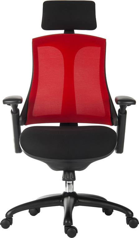 Rapport Mesh Luxury Curved Executive Chair With Removable Headrest & Height Adjustable Arms