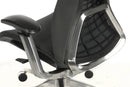 Teknik Office Quantum Black Executive Chair With Breathable Graphite Grey Mesh Backrest & Multi Adjustable Padded Armrests - NWOF