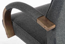 Teknik Office Grayson Fabric Grey Chair With Driftwood Effect Arms & Matching Five Star Base - NWOF