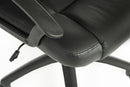 Teknik Office Leader Executive Bonded Leather Faced Chair With Nylon Base & Matching Armrests - NWOF