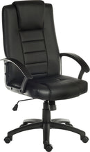 Teknik Office Leader Executive Bonded Leather Faced Chair With Nylon Base & Matching Armrests - NWOF