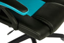 Kyoto Gaming Chair PU & PVC Covered Contrasting Materials With Fixed Padded Arms & Racing Style Backrest Design - NWOF