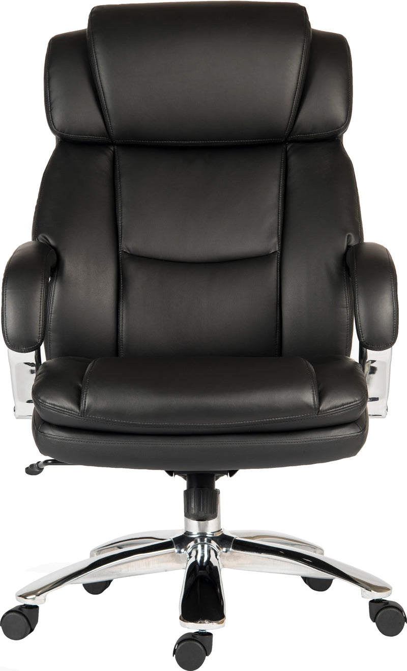 Teknik Office Colossus Heavy Duty Executive Chair With Bonded Leather Faced Backrest With Stylish Chrome Armrests & Soft Pads