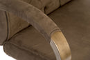 Teknik Office Warwick Suede Effect Traditional Button Back Chair With Driftwood Effect Arms & Base - NWOF