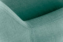 Teknik Office Skandi Armchair Ocean Green Fabric With Button Back & Wooden Feet
