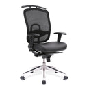 Freedom High Back Mesh Executive Chair With Coat Hanger & Chrome Base – Black - NWOF